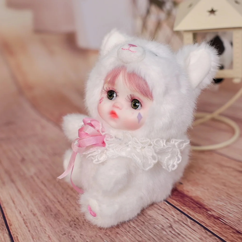 

Cloveray Original 8 inch Porcelain Doll Kawaii Animal Ceramic Face Body Plush Doll High-quality Handmade Collectible Art Gift