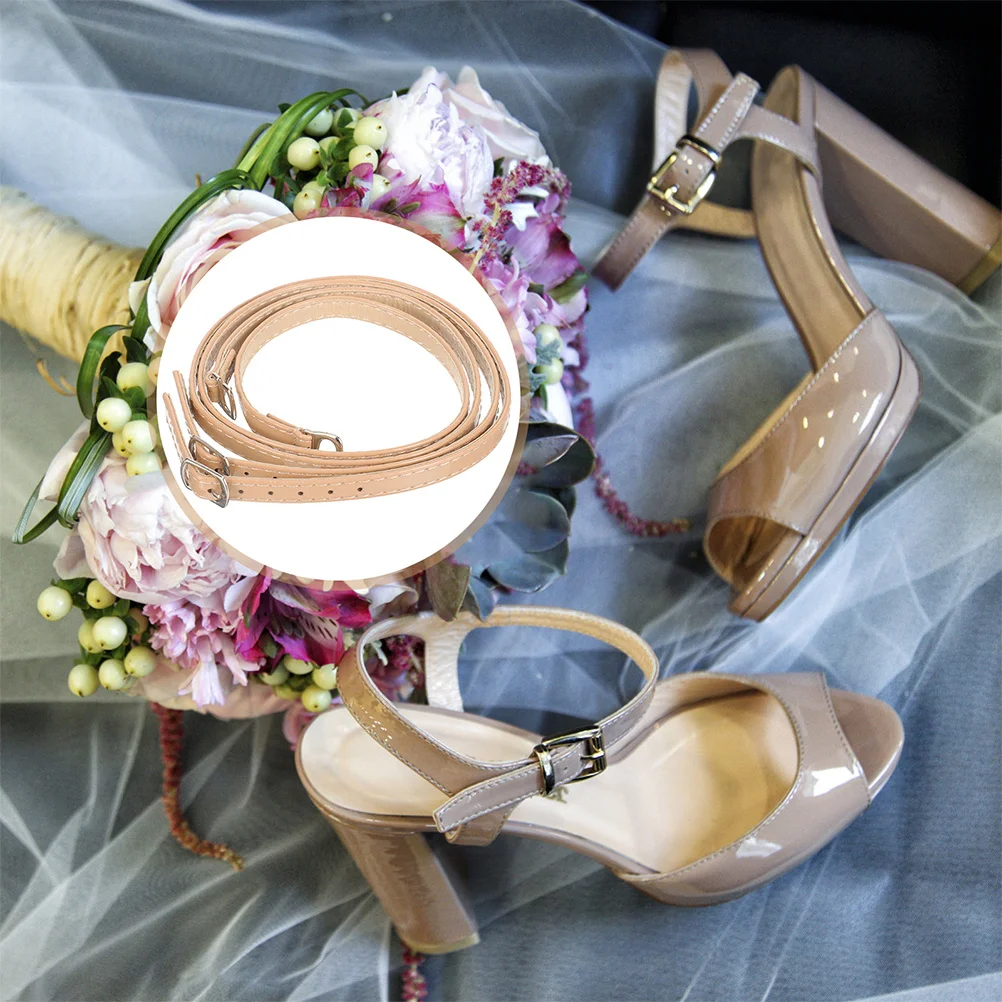 2 أزواج انفصال عالية الكعب الأشرطة المضادة للانزلاق قابل للتعديل أربطة أحذية استبدال الكاحل دعم حزام الملحقات للكعوب فضفاضة