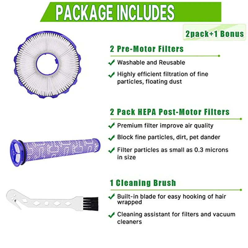 مرشحات HEPA Post Pre Motor لجزء المكنسة الكهربائية Dyson DC40 Animal Total Clean 923587 -02 922676 -01 مكنسة كهربائية متعددة الأرضيات