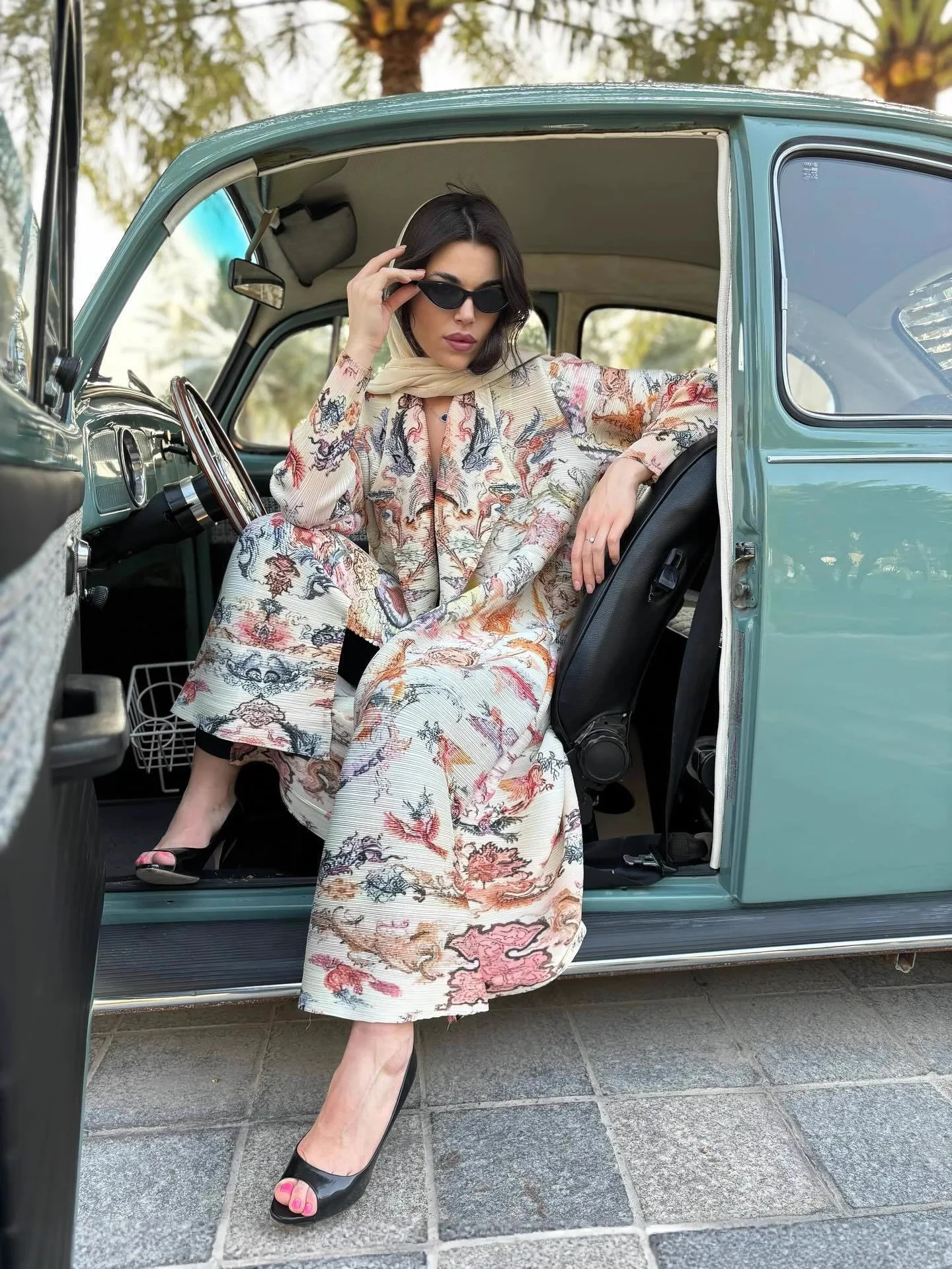 

Miyake плиссированное мусульманское пальто с длинными рукавами, женская мода, внешняя торговля, горячая модель на Ближнем Востоке