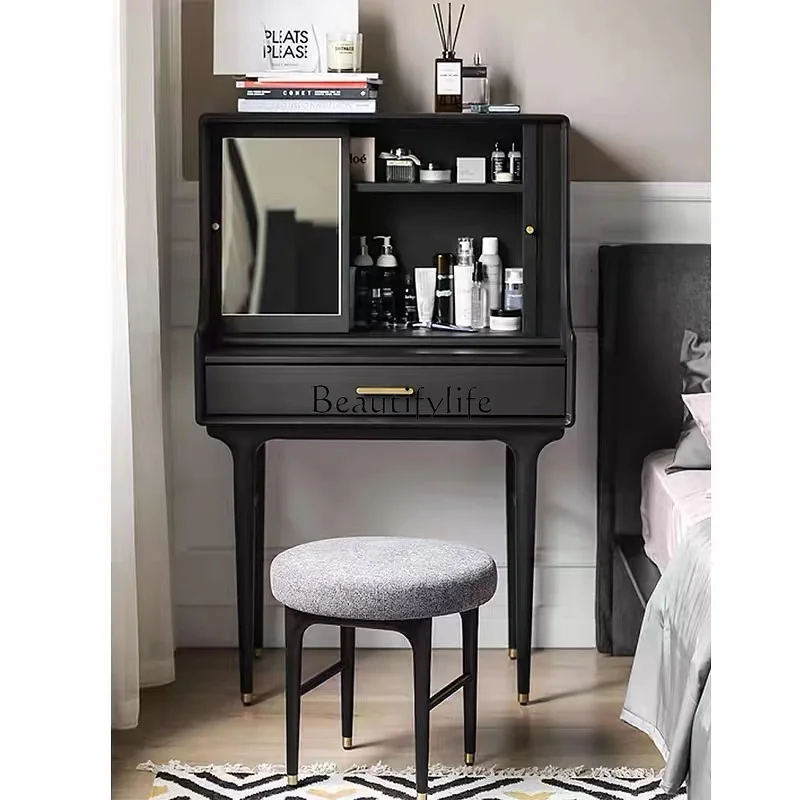 

Nordic Black Dresser Modern Bedroom Premium Retro Piano Makeup Table