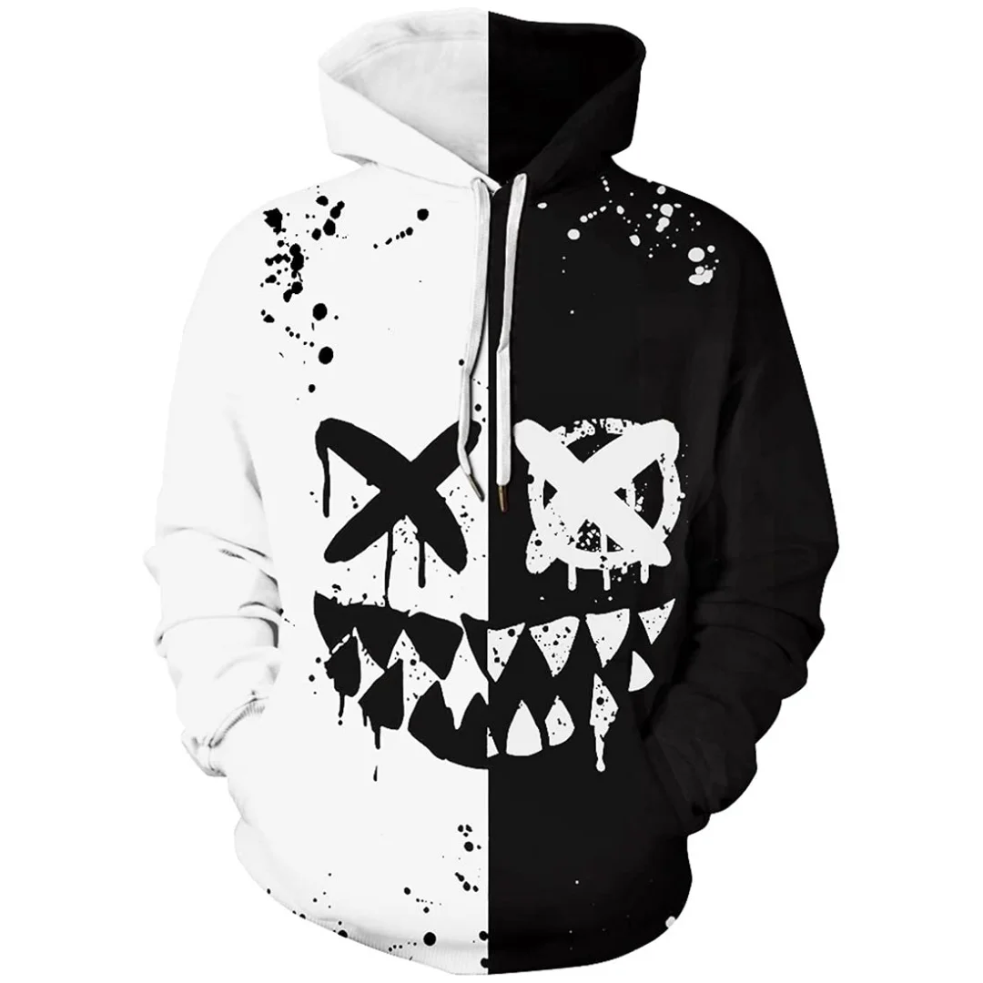 Halloween demonic graphic hoodie 3D Print Spring And Autumn Fashion Leisure Versatile Streetwear Men's And Women's Y2K Hoodies