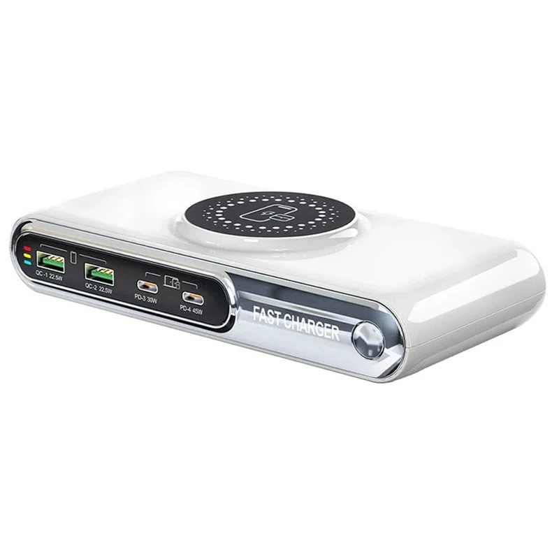 72W inteligente 4 puertos USB PD 45W QC3.0 cargador rápido estación de carga inalámbrica magnética para almohadilla de teléfono portátil