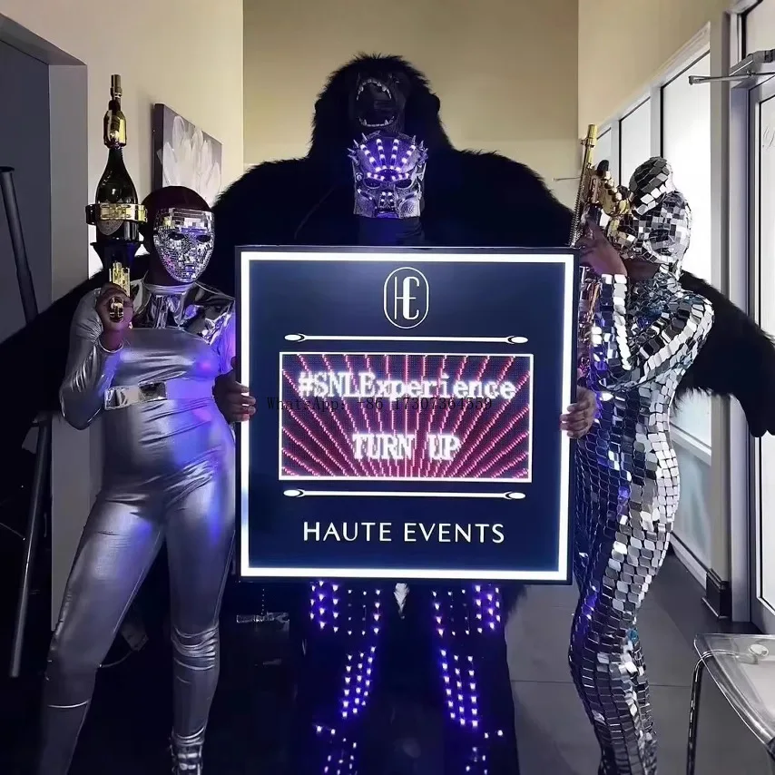 

LED scrolling word screen stars holding signs acrylic display stand led light sign bar ktv light box sign