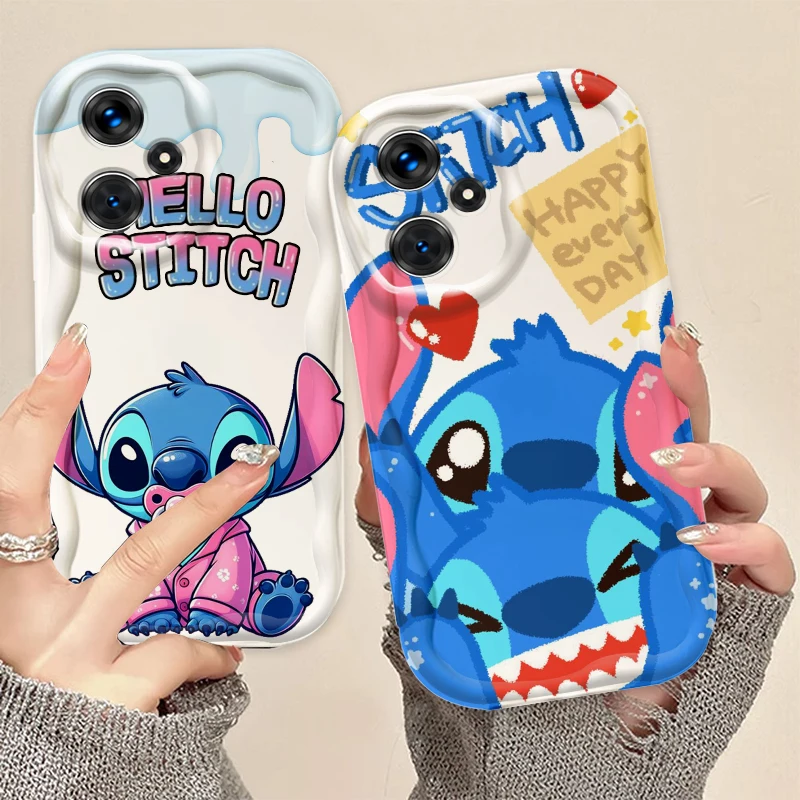 Disney Lilo Stitch Cute For Xiaomi Redmi Note 13 12 12S 11S 11 10 9 8 10A 9C 9T Pro Plus 5G Wave Oil Back Phone Case