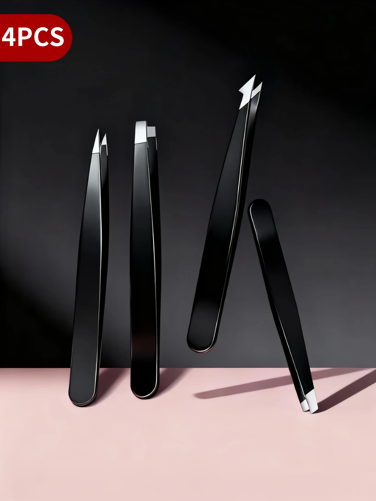 4 Pcs Professional Multi-functional Stainless Steel Tweezers Set for Eyebrow &Hair Removal Daily Tool, DIY hand tool
