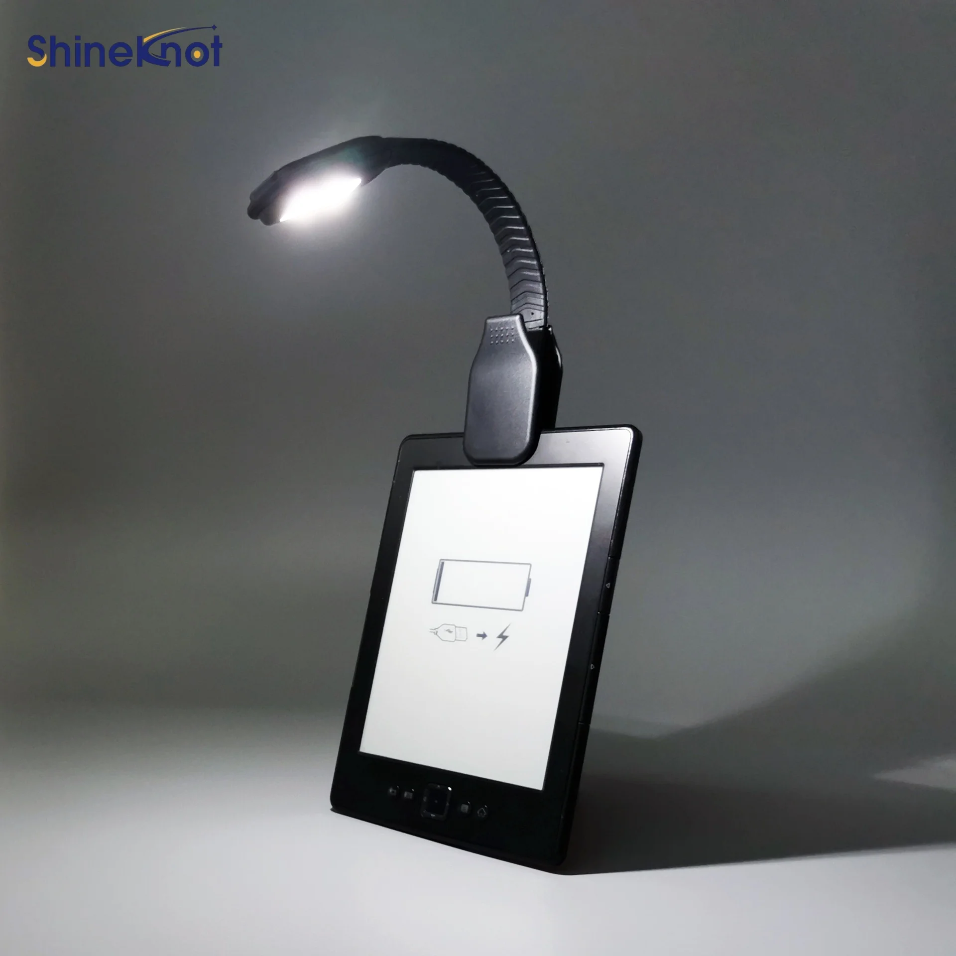 SHINEKNOT USB-Powered Book Light Magnetic Clip LED Tablet Reading Light Featuring Adjustable Warm Cool White Light Settings