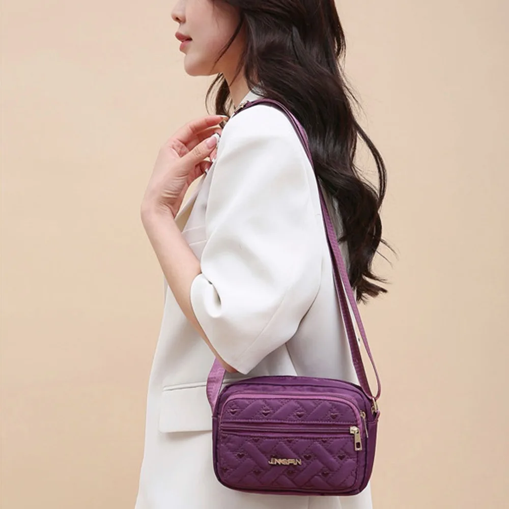 

Большая вместительная сумка через плечо с вышивкой и узором в виде сердца, элегантная сумка через плечо для среднего возраста, легкая повседневная сумка