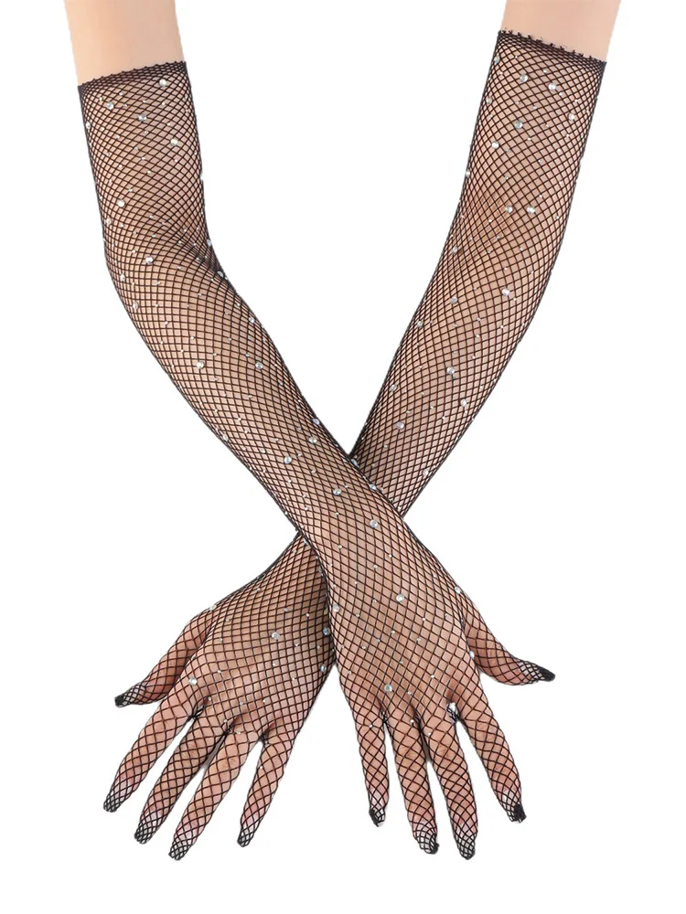 الصيد صافي قفازات الحفر الساخن الجوف خارج قفازات أنبوب طويل 45 سنتيمتر أنبوب إصبع طويل غطاء للذراع النساء واقية من الشمس قفازات الاصبع #1