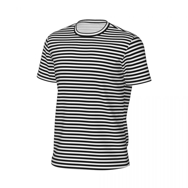 Black and white fashion t shirt mens