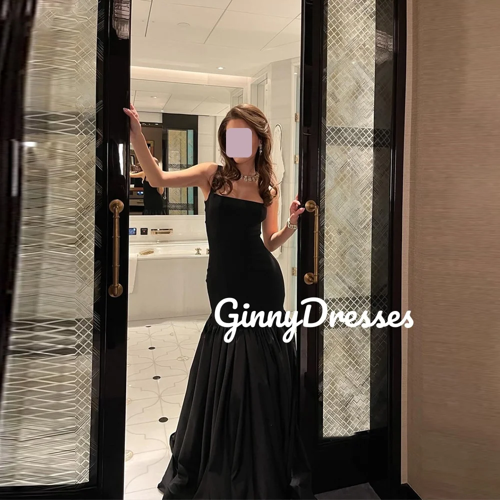 Partykleider, individuelle Meerjungfrau, quadratischer Ausschnitt, Reißverschluss, luxuriöse Abendkleider, Rüschen, ärmellose Kleider für besondere Anlässe