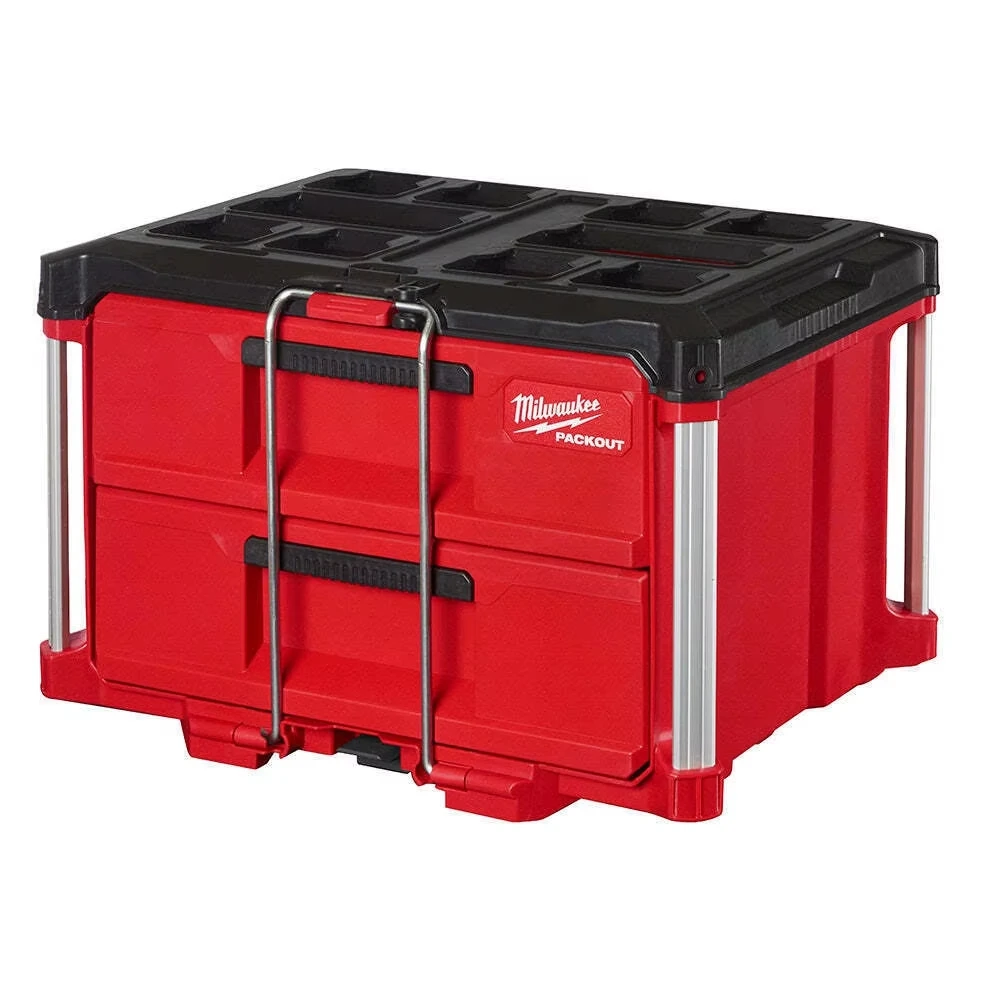 Milwaukee PACKOUT 48-22-8442 two drawer toolbox industrial grade multifunctional hardware storage box