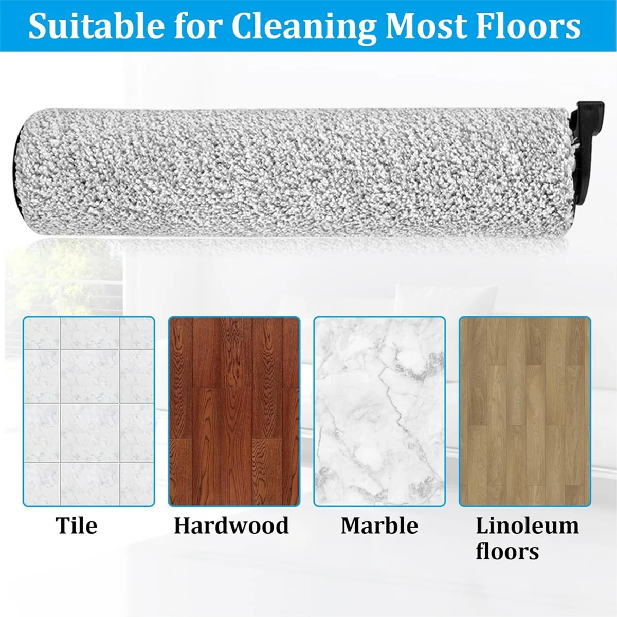 بكرات فرشاة بديلة رائعة ومرشحات Hepa لأجزاء المكنسة الكهربائية الرطبة والجافة اللاسلكية Tineco IFloor 3 والأرضية One S3