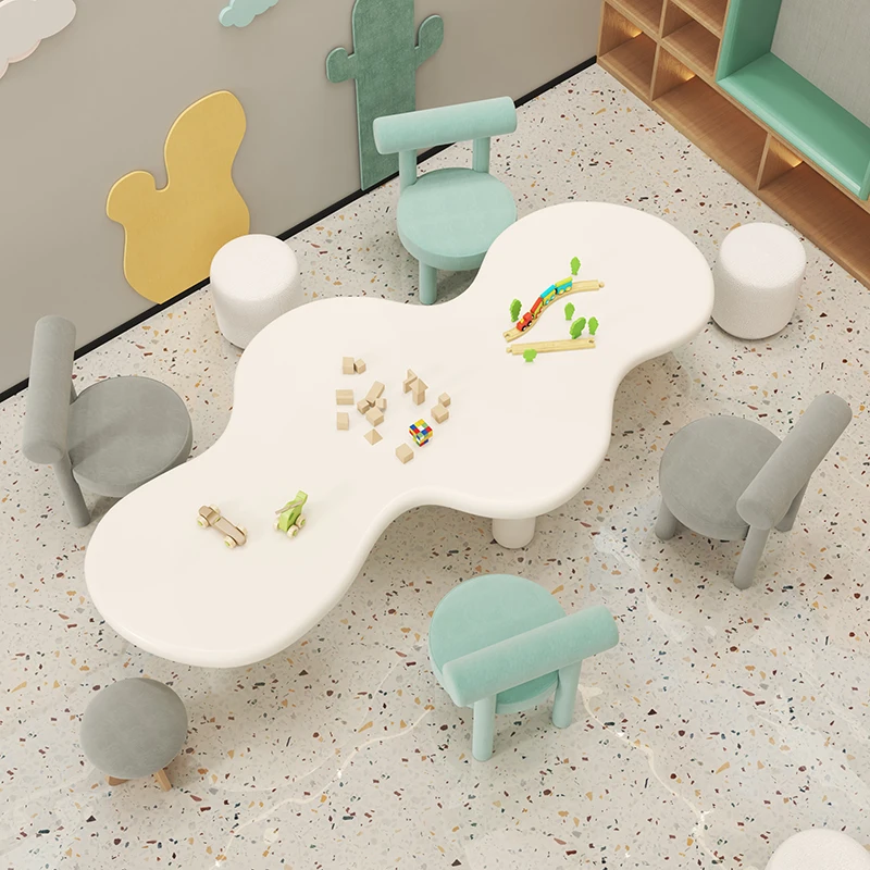 

Children's tables and chairs Kindergarten sales department Shopping mall Handmade entertainment games Student table Learning