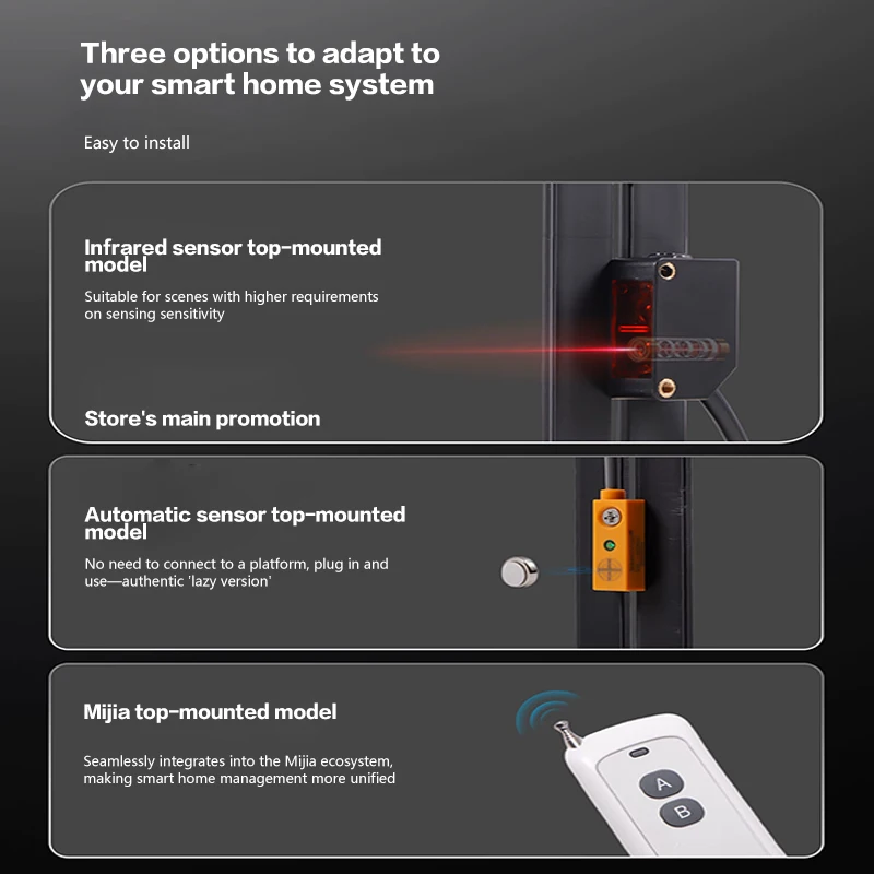 Top Mount Automatic Flip Up Door Opener For Robot Vacuum With Smart Infrared Sensor And Electric Telescopic Rod For Home Use