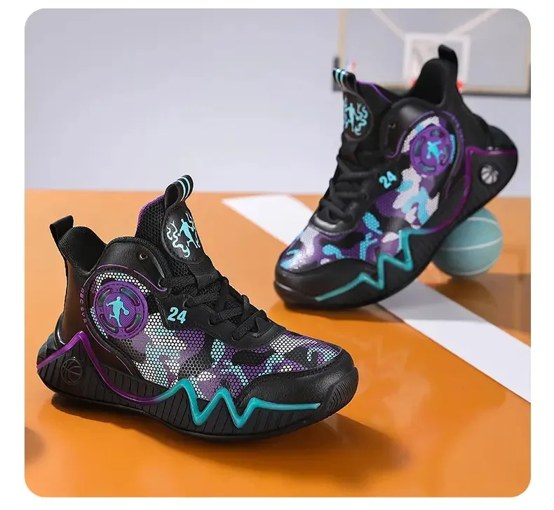 

Новые водонепроницаемые кожаные детские модные баскетбольные кроссовки и спортивная обувь на осень и зиму, детские кроссовки размер 31-37