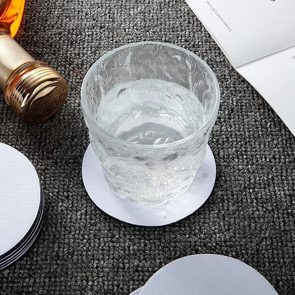 

24Pcs Heat Transfer Blank Coasters Sublimation DIY Cup Mats Nonslip Compact for Living Room Dining Sublimation Coasters Blanks