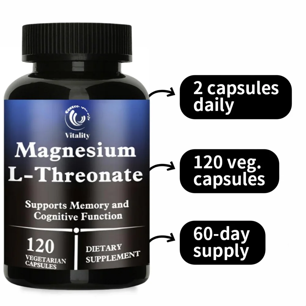 Magnesium L-Threonate Supplement – Promotes Brain Health, Improves Memory and Concentration