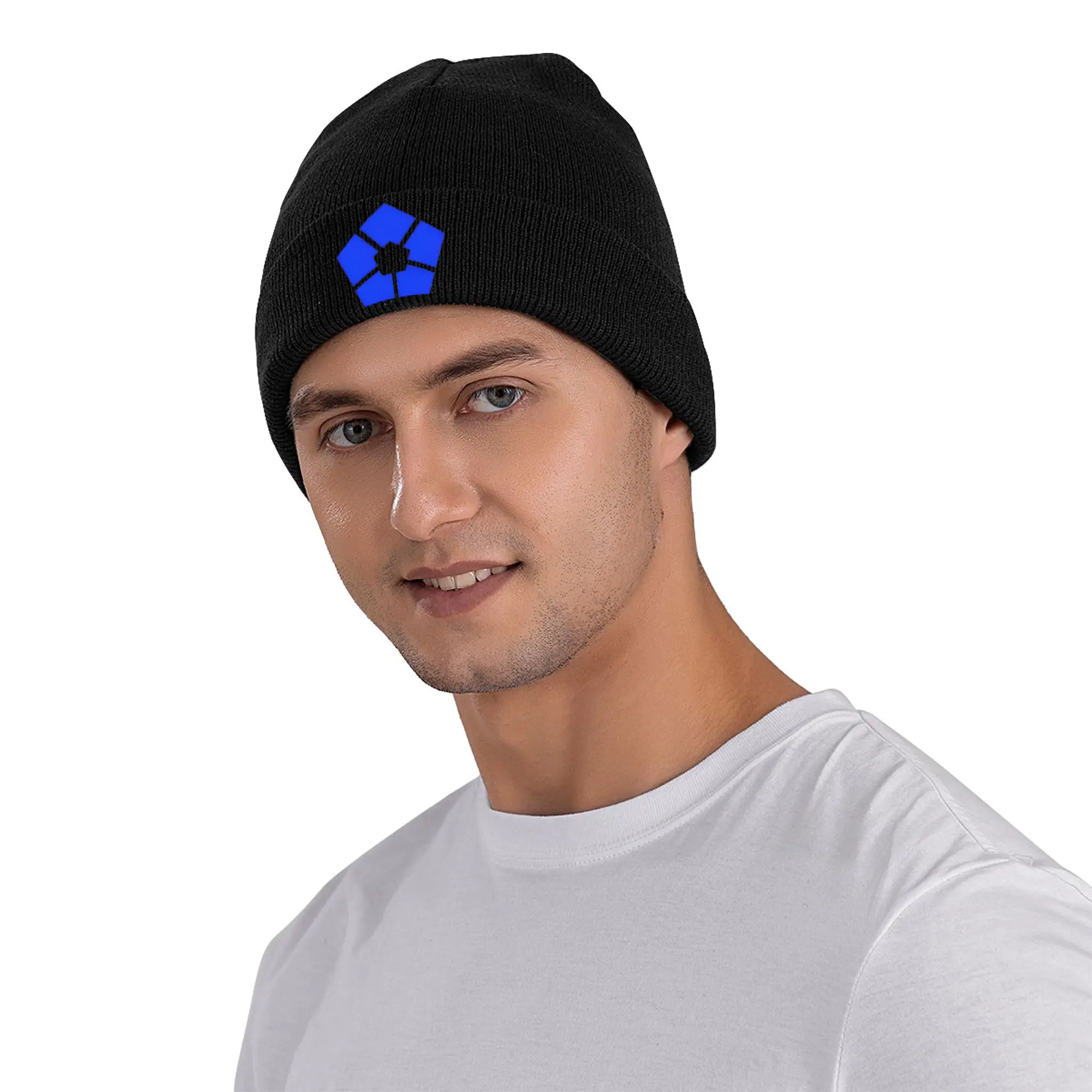 Blue Lock Logo Knitted Hat Beanie Autumn Winter Hats Warm Acrylic  Street Anime Football Manga Caps Men Women Gifts