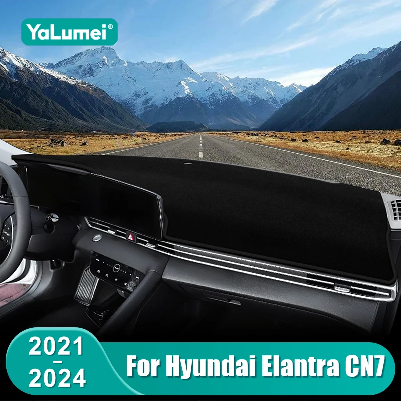 

For Hyundai Elantra CN7 2021 2022 2023 2024 Car Dashboard Mat Sun Shade Instrument Desk Non-slip Cover Accessories