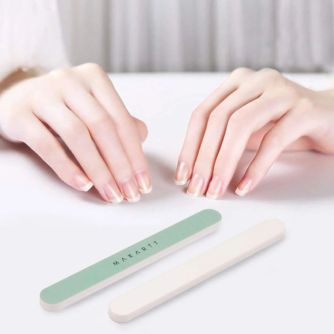스펀지 네일 파일 및 샤인 버퍼, 천연 아크릴 네일 아트 버퍼 폴리셔 케어, 양면 디자인, 400/6000 그릿, 10 개