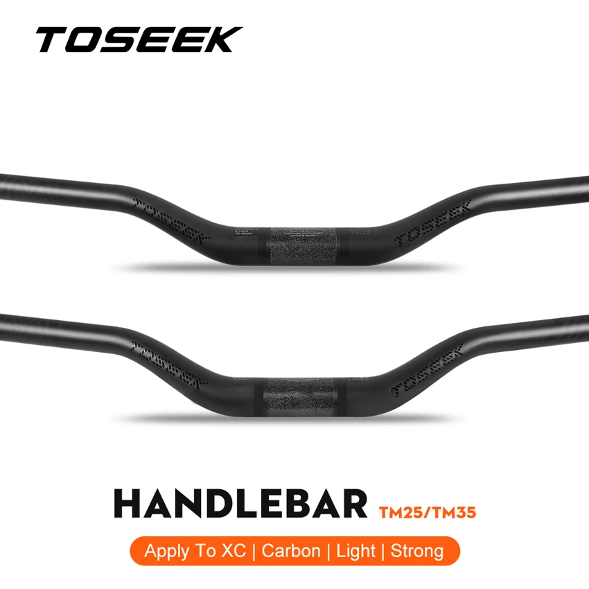 

Руль для велосипеда TOSEEK TM25/35 T800 из карбонового волокна, 31,8 мм, для горных велосипедов (MTB), ширина 750/770/790/820 мм, высота 25/35 мм
