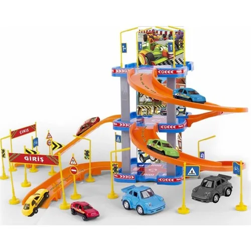 Toy Parking Lot 3-Storey Super Garage Set 41 Pieces Toys For Children Kids Toys Construction Parking Set For Boys Games Cars Job