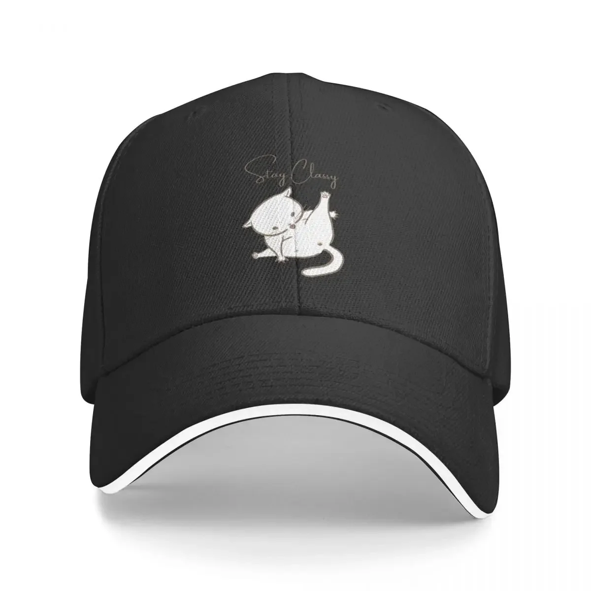 

Stay Classy Cat Design Baseball Cap Mountaineering Hat Man Luxury Men's Caps Women's