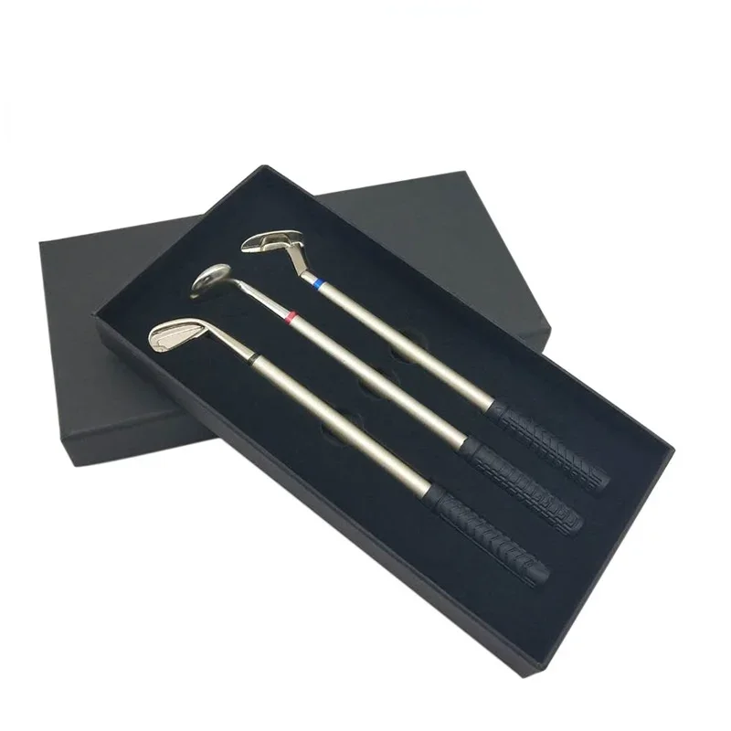

3pcs/Set Gel Pen Creative Golf Shape Black Blue Red Ink Straight Liquid Pen Kawaii Stationery School & Office Supplies Gift Box