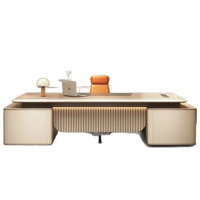 Modern Simple Desk Premium Paint President Table Manager Desk And Chair Combination Large Computer Table