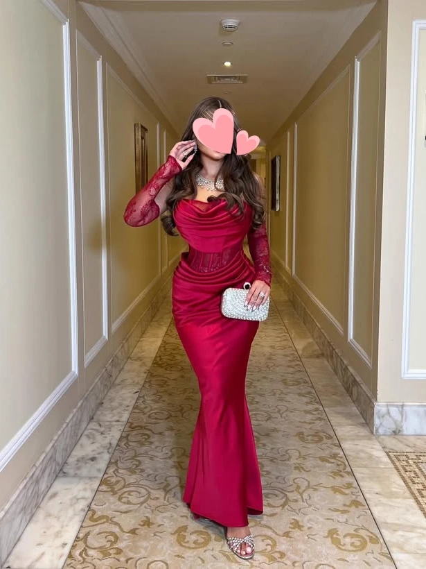 

Платье Oisslec, элегантное винтажное милое сексуальное бархатное кружевное платье русалки, стильное платье для выпускного вечера на заказ, вечерние платья