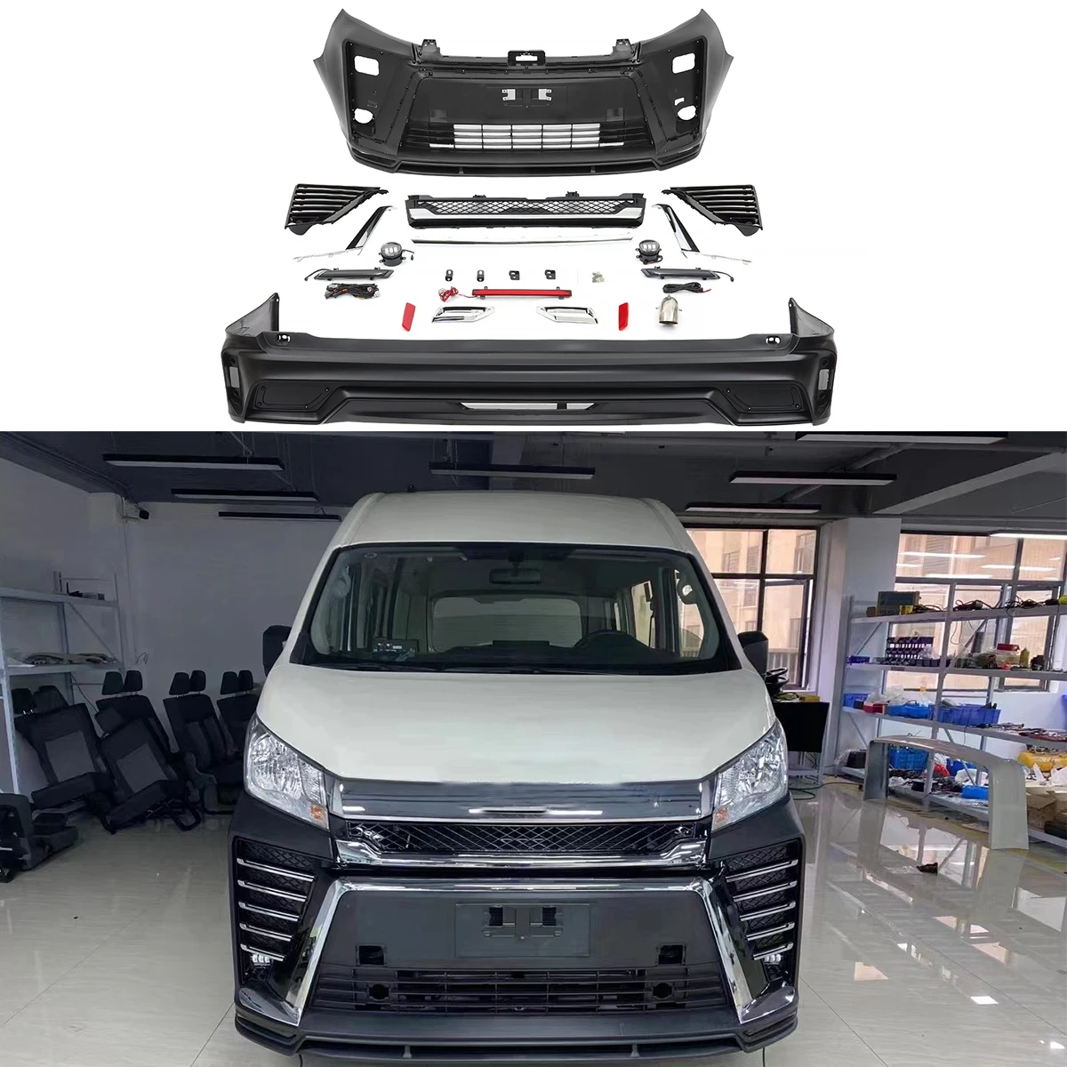 

Front Grille Bumper Body Kits For Toyota hiace Grandia GL 2019+ 2020 2021