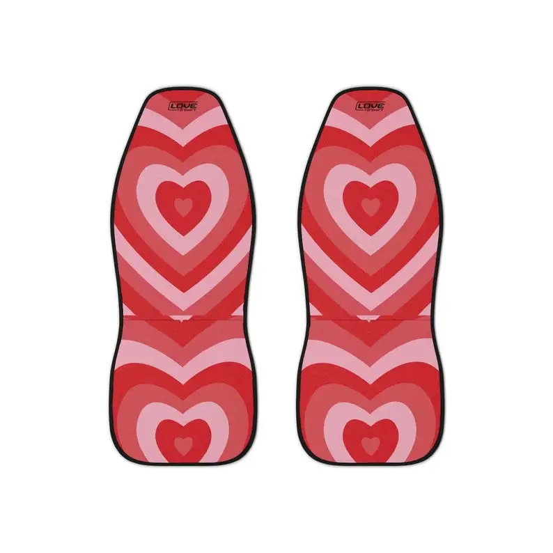 Pink Hearts Tunnel Car Seat Covers Pair, 2 Front Seat Covers, Car Seat Covers, Seat Cover for Car, Car Seat Protector