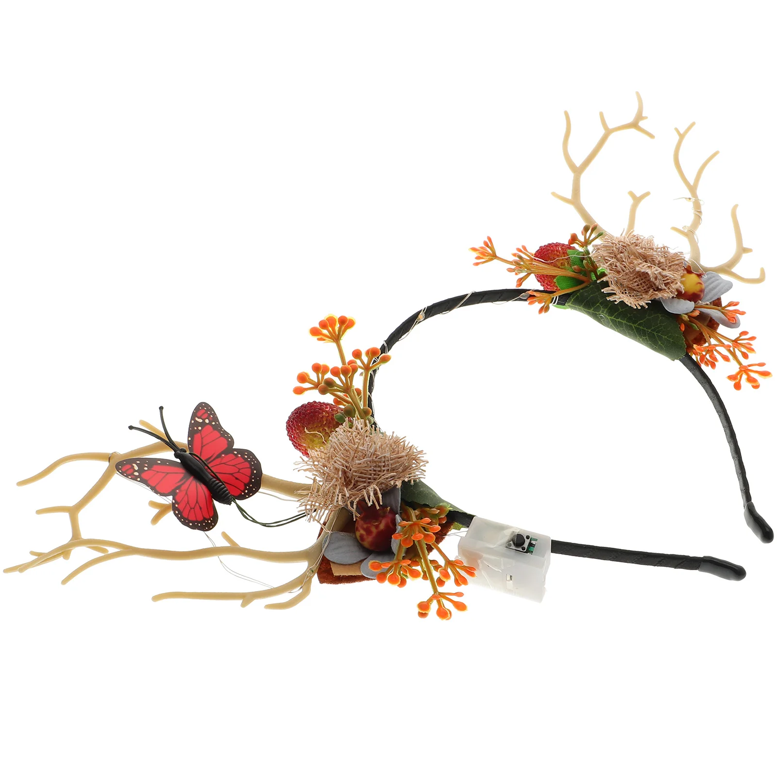 

Antler Headband Chic Xmas Hairband Christmas Lovely Aldult Party Headdress Plastic Branches\cloth\fake Fruit Miss Cartoon