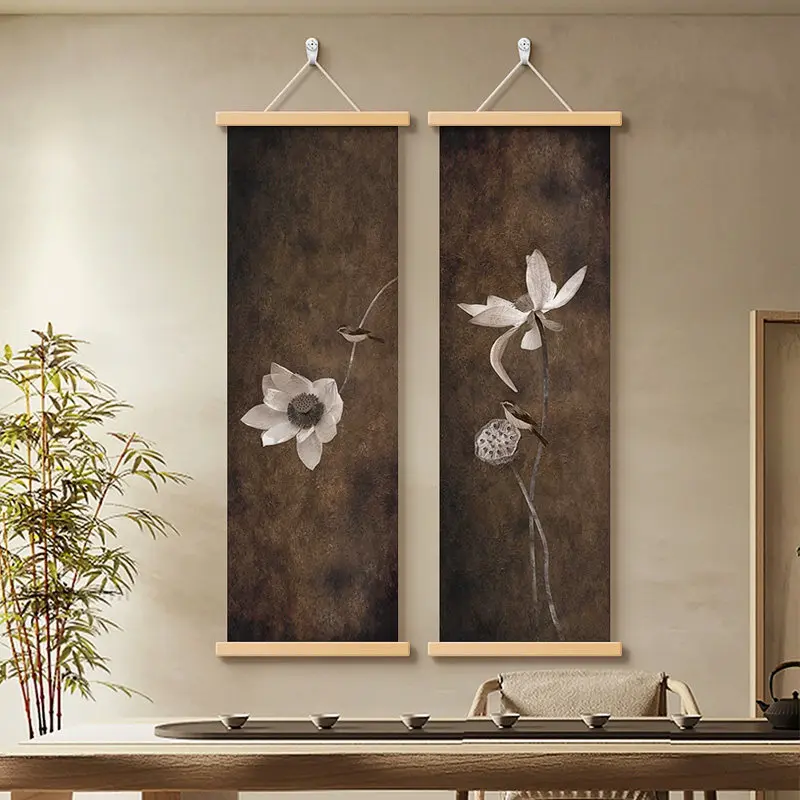 

Wabi-Sabi Wall Art, Mid-Century Zen Style Painting, Decor for Entryway, Tea Room, Sofa Background & Living Room wall decor