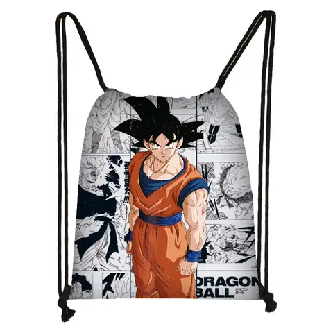 Anime Dragon Ball Z Son Goku Ryggsäck Anime Bärbar dragskoväska Dragskoficka Diverse väskor Reseryggsäck för skola 6 best sales Goku-ryggsäck - №1