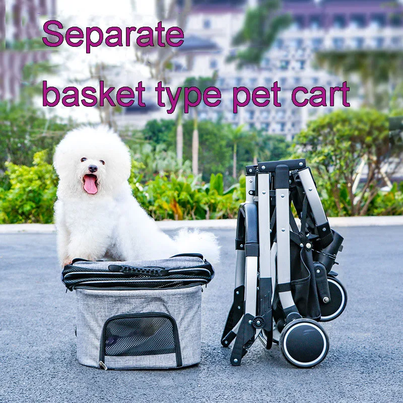 Tipo separado carro para mascota perros, gatos, caniche transporte asiento de coche del perro cabina separacin plegable