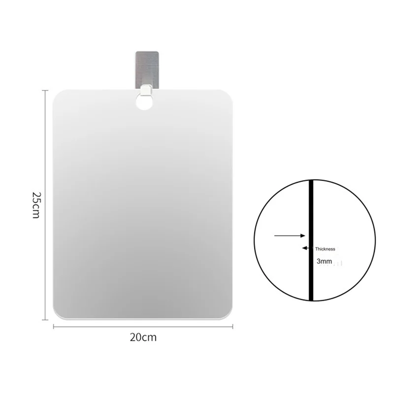 Shower Mirror Fogless For Shaving Mirror For Shower,Unbreakable Deluxe Organic Glasss Makeup Mirror Large Easy Install