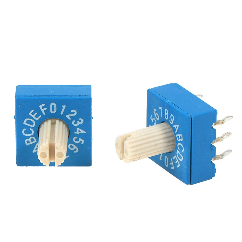 -1PCS 0-F Rotary Encoder Switch with Handle 16-bit 8421C Positive Code 3:3 Switch