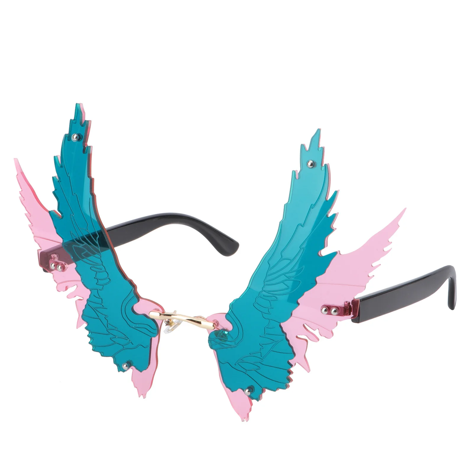 スプレッドウィングサングラス メタルPCフレーム 軽量 ノベルティ クリエイティブデザイン パーティー クリスマス ハロウィン コスプレ カーニバル 写真撮影