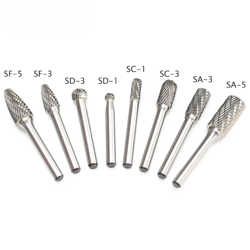 8Pcs Carbide Burrs Set 1/4