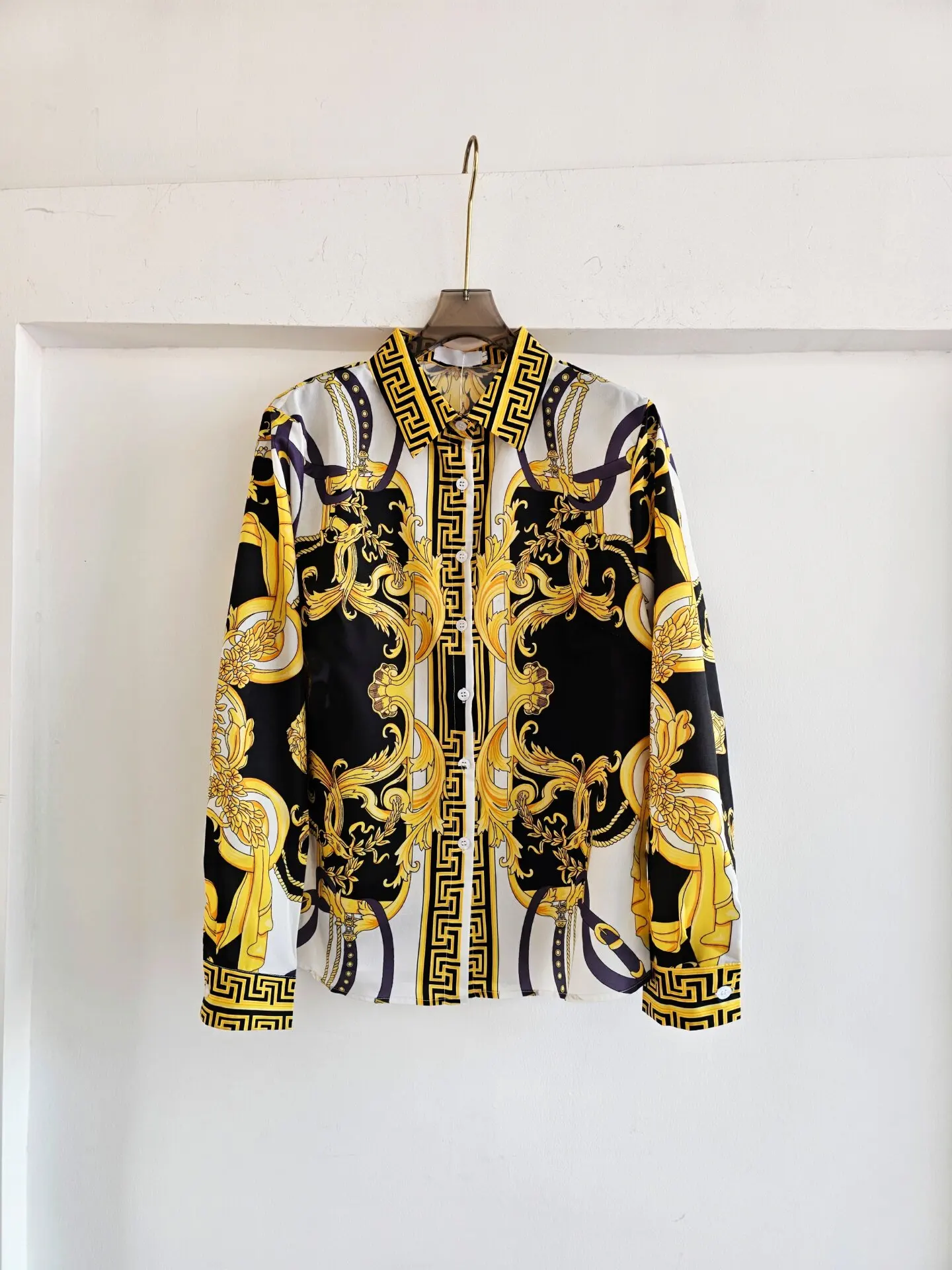 

Женская элегантная блузка с принтом, однобортная рубашка с длинными рукавами, базовая рубашка для офиса, женские топы, LB446