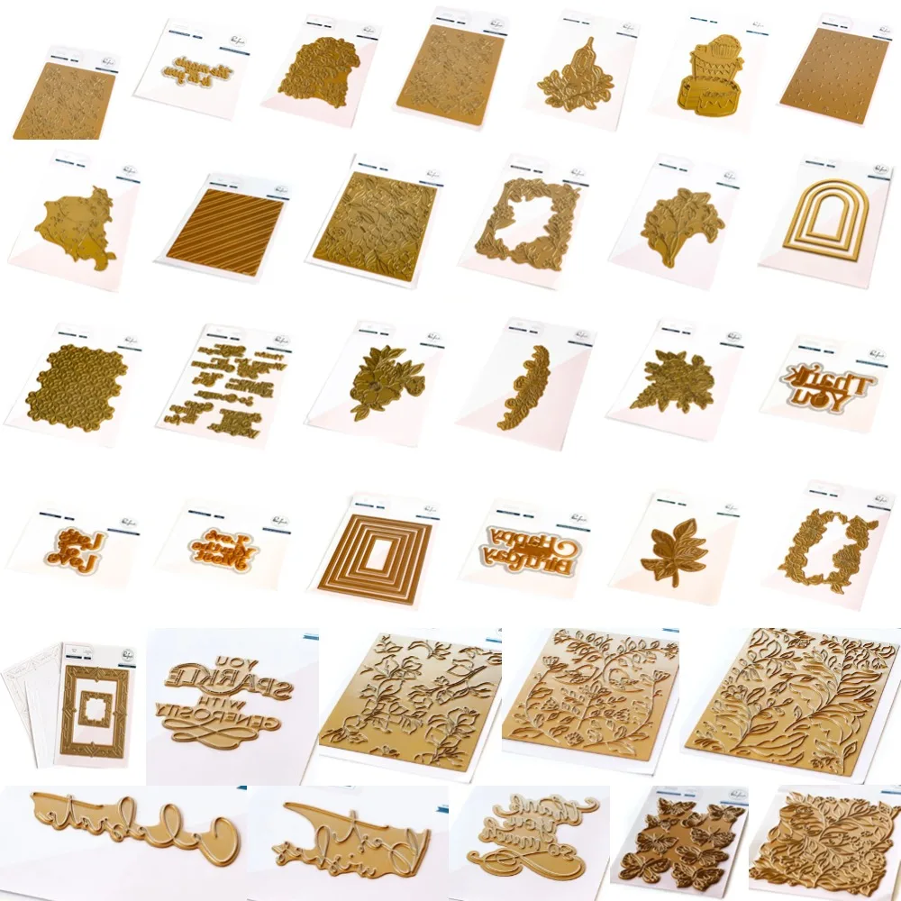 Grande vente découpe feuille chaude Scrapbook journal décoration pochoir gaufrage modèle gâteaux et fleurs bricolage carte de voeux à la main