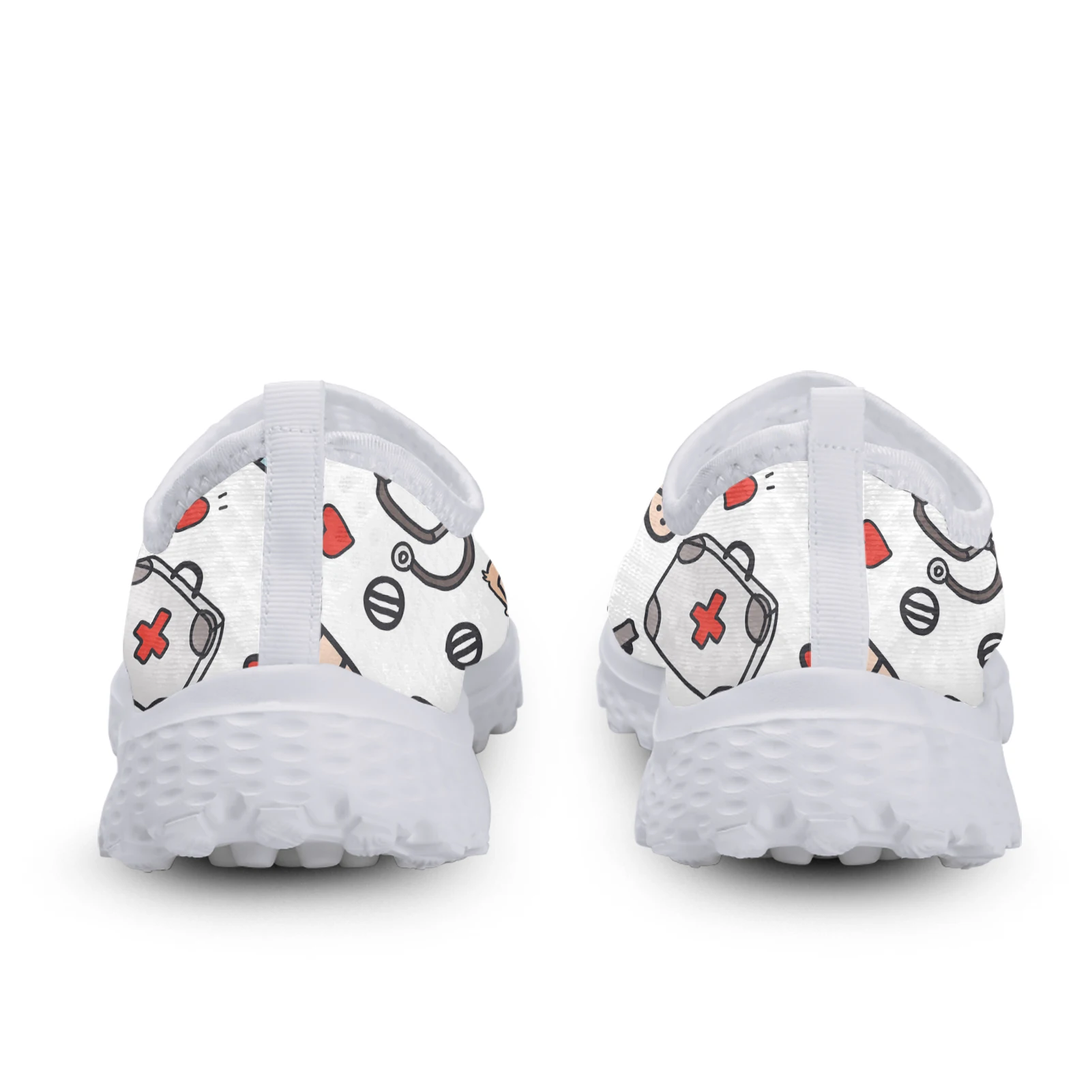 INSTANTARTS White Doctor Design Slip On Shoes Lightweight Medical Printing Sneakers Soft Soled Shoes For Summer Casual Shoes