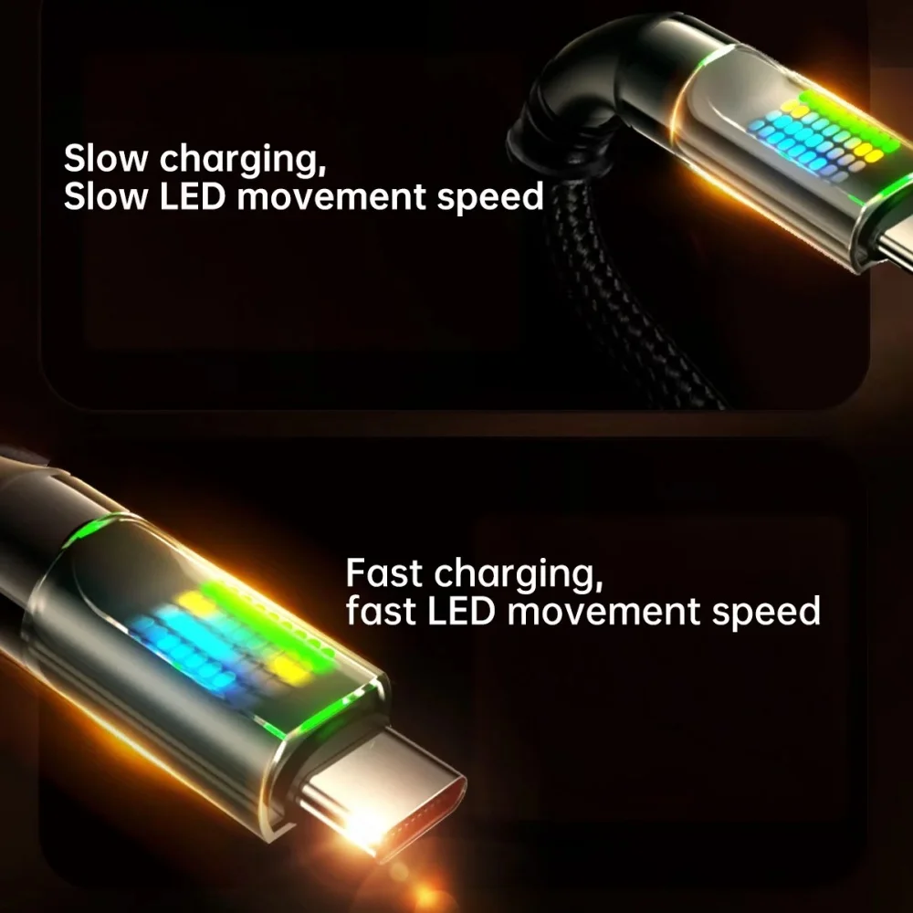 120 واط شحن سريع للغاية USB C إلى نوع C كابل بيانات USB A إلى نوع C سلك شحن الهاتف لسامسونج آيفون هواوي شاومي سلك البيانات