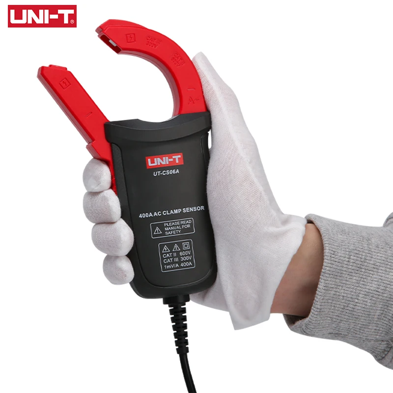 UNI T 400A AC Current Clamp Sensor UT-CS06A Current Measuring Pliers Ammeter Suitable For UT61E+ UT139C UT196 Multimeters