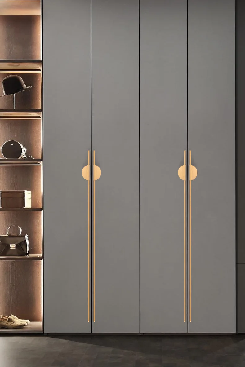 Yutoko moderne dark gold grau runde schrank tür griffe schublade zieht 200mm 500mm küche schrank möbel griffe hardware – Detail 10