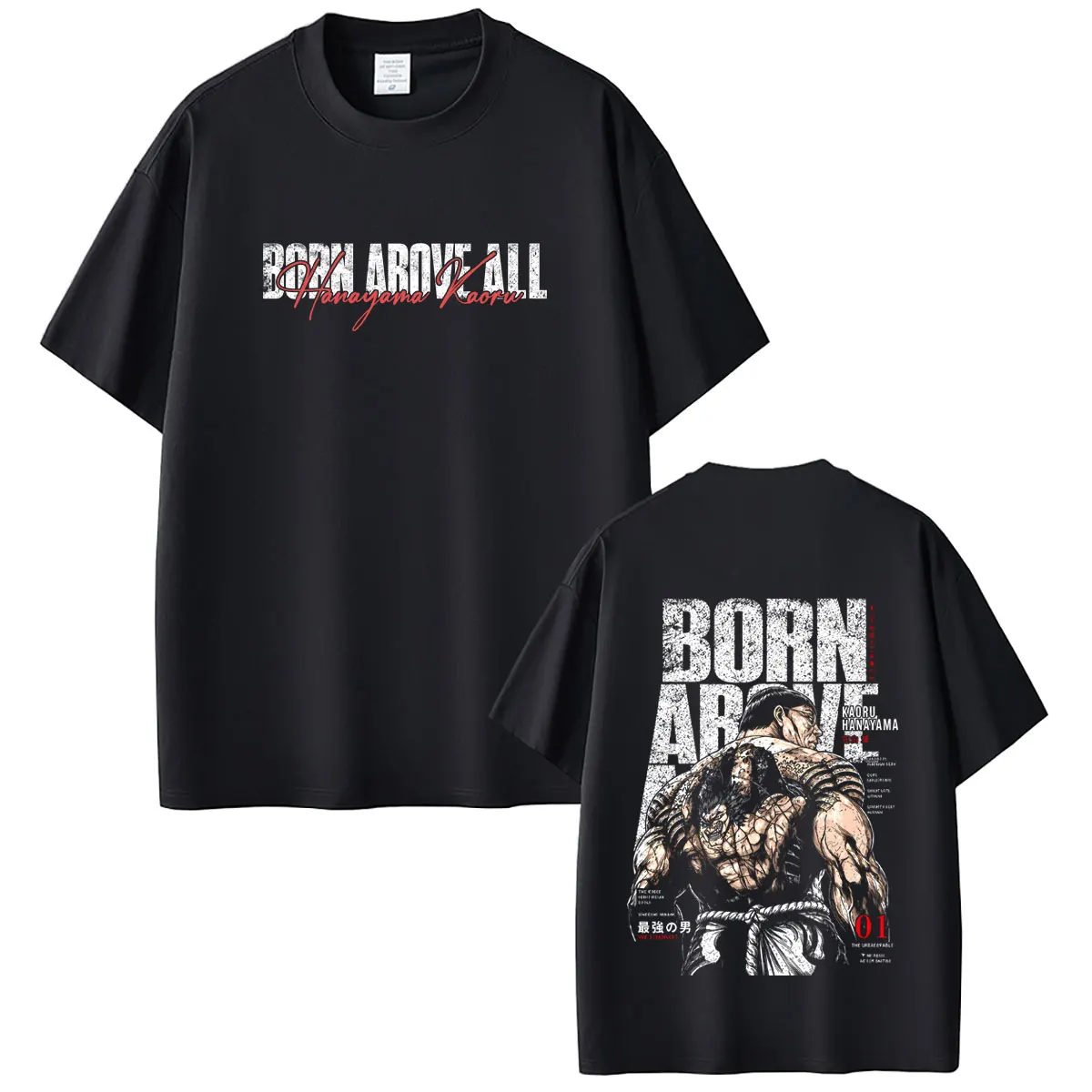 Anime Baki Hanayama Kaoru Graphic T-shirt Male Manga Harajuku T Shirts Summer Men Women Casual Oversized Crewneck Tshirt Tops