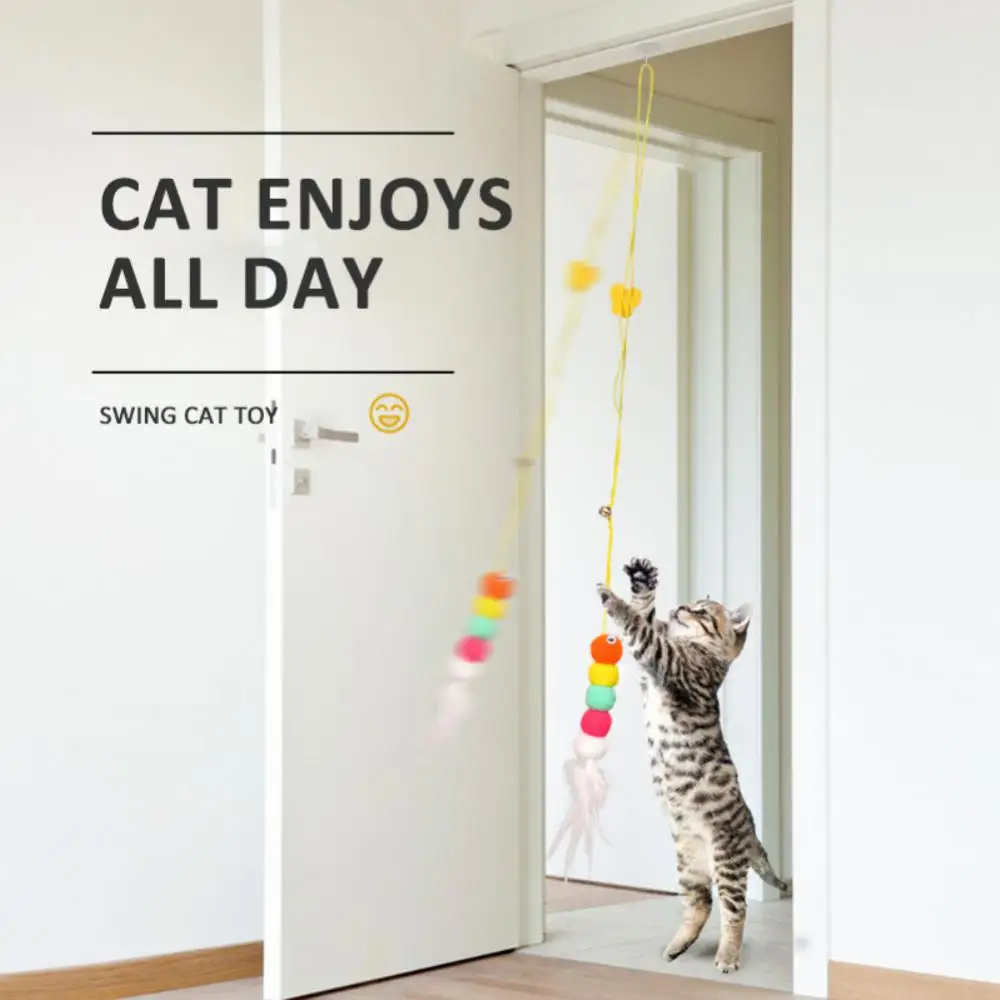 Pet Funny Interactive Toys Hanging Telescopic Contains Catnip Universal Household Pet Supplies Cat Catnip Toy Felt Self-healing