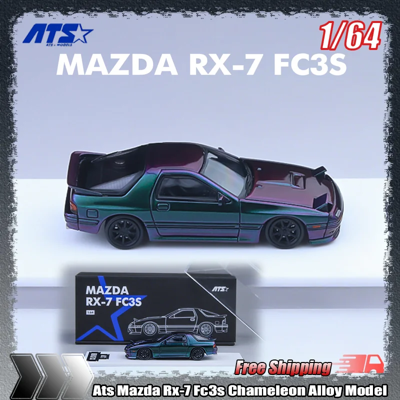 Nieuwe Ats 1:64 Mazda Rx-7 Fc3s Kameleon Simulatie Legering Miniatuur Gegoten Auto Model Aangepaste Kinderspeelgoed Collectible Ornament